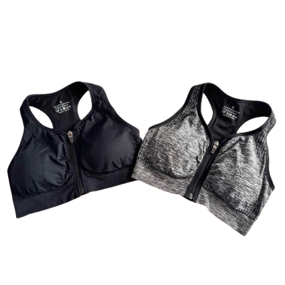 Black and Gray Sports Bra Bundle